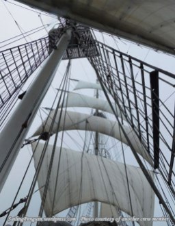 Looking up towards the main mast